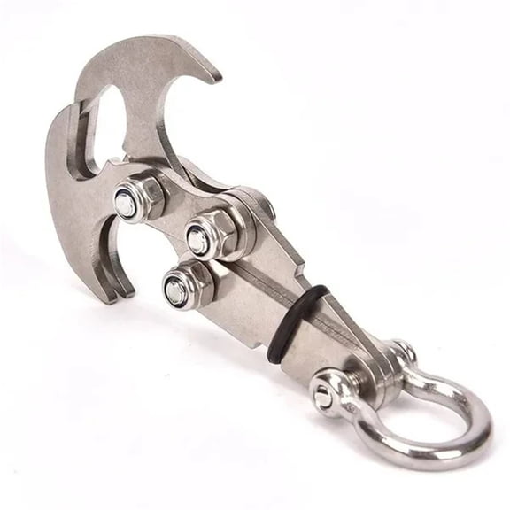 Folding Gravity Grab Hook Outdoor Rock Climbing Rescue Claw Survival Mountaineering Hook Tool Multifunctional Stainless Steel