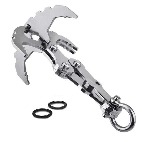 Folding Gravity Grab Hook - Stainless Steel Multi-Functional Claw for Outdoor Climbing and Survival