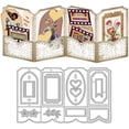 thumbnail image 1 of Folding Greeting Card Cutting Dies Card Making Die Cut Label Carbon Steel Die Cuts Stencils Blessing Card Scrapbooking Embossing Template Dies for DIY Birthday Craft Album Gift Decor, 1 of 9