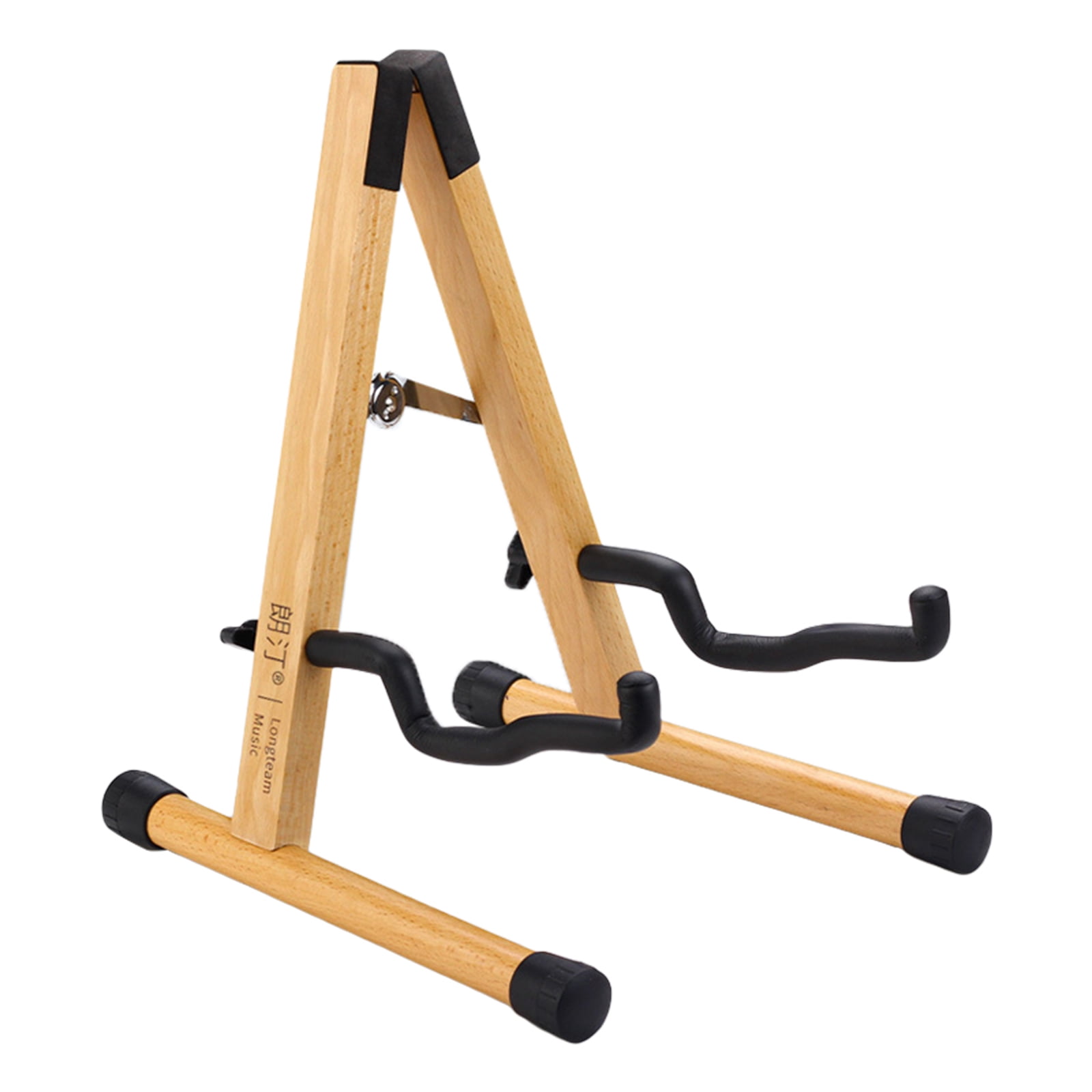 Folding Guitar Bass Floor Stand Wooden A-Frame Adjustable Floor Guitar Holder Stable and Well Constructed