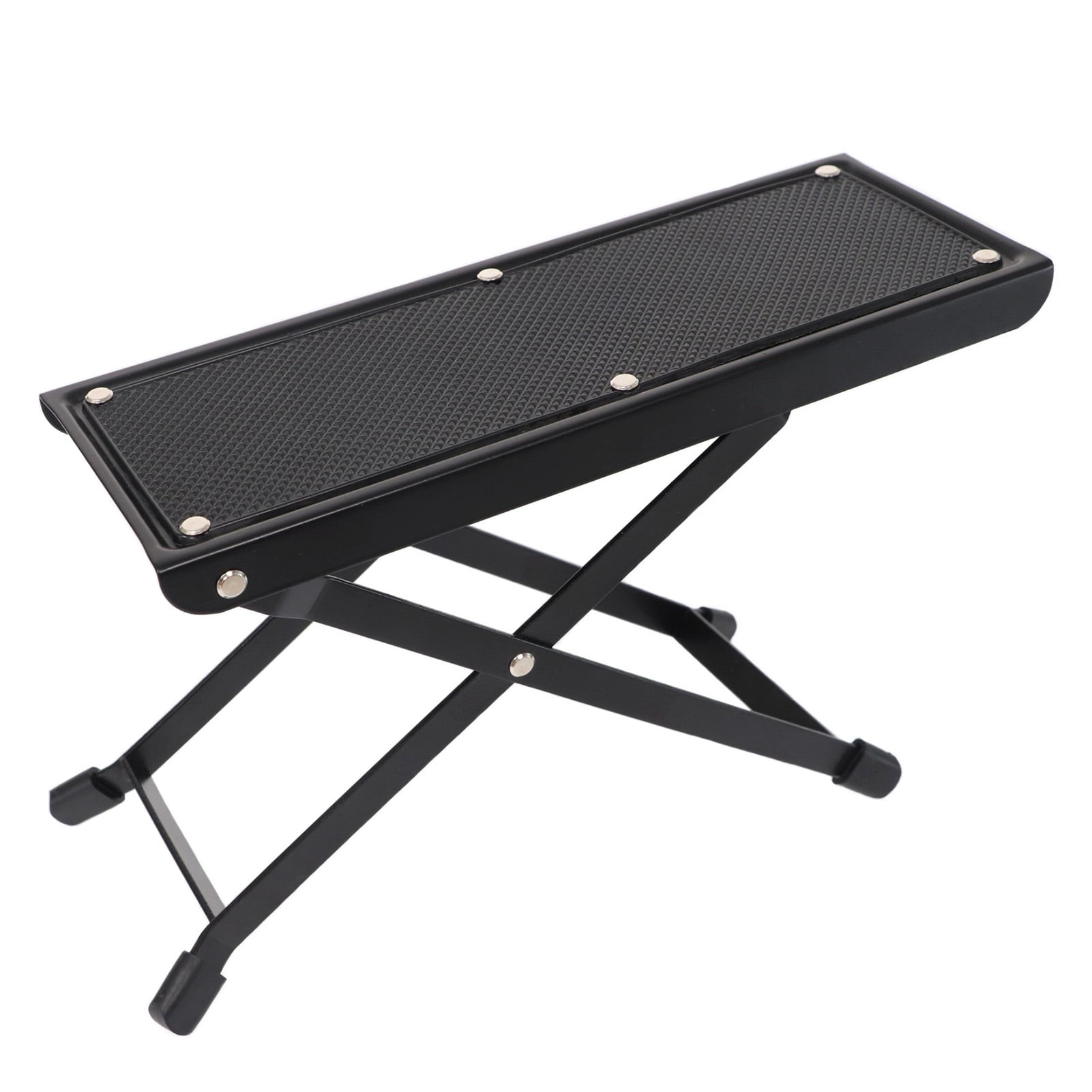 Folding Guitar Footstool, 4 Positions High Strength Anti Slip Comfortable Metal Guitar Foot Rest