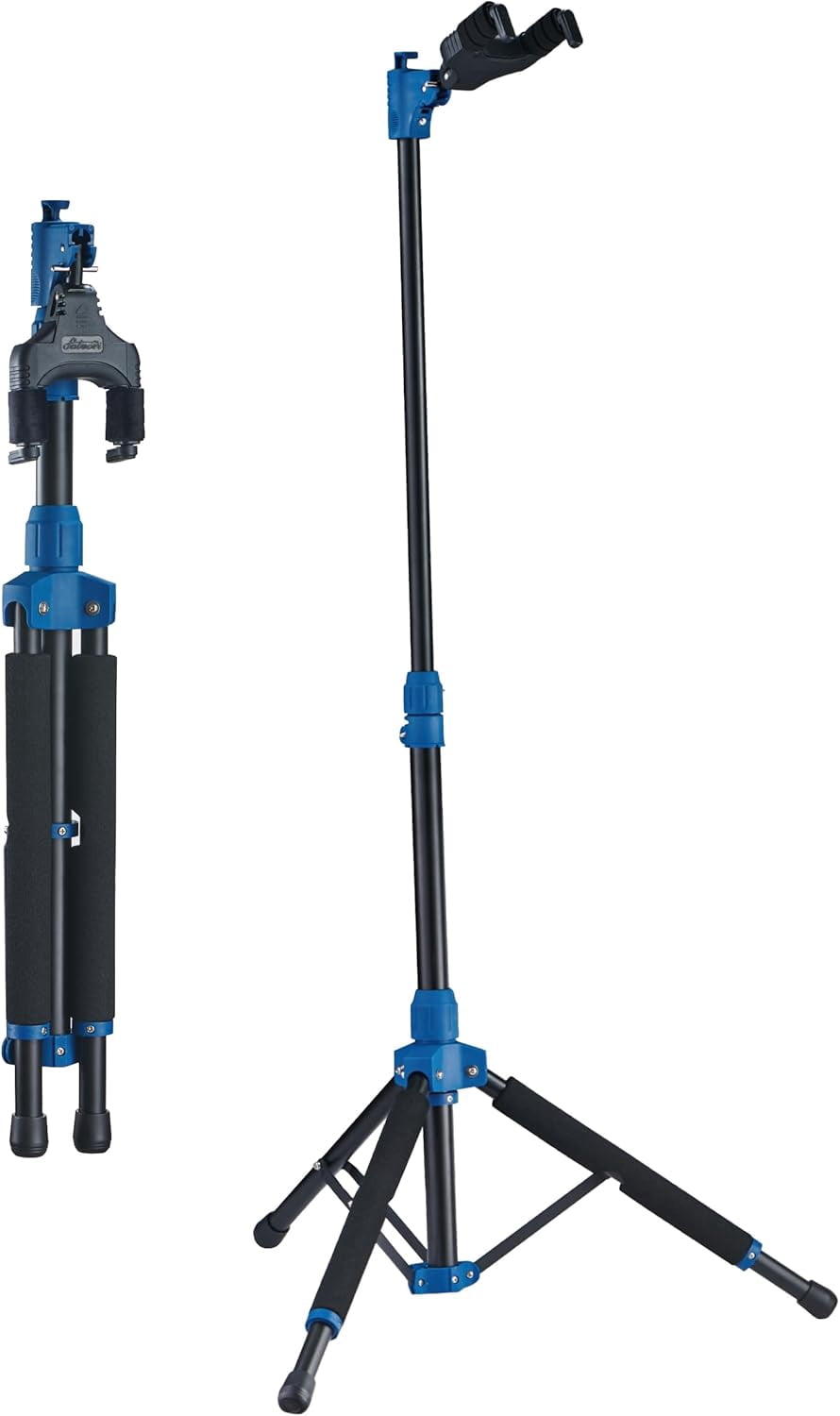 Folding Guitar Stand with Auto-Lock System and Soild Tripod for Single Bass, Acoustic, Electric, Classical Guitar or Ukulele