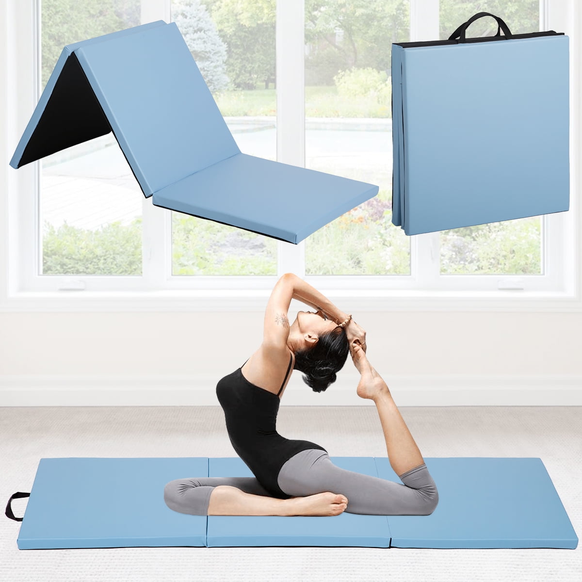 Folding Gymnastics Mat Exercise Mat Tumbling Mats for Home Gym