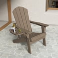 thumbnail image 1 of FOOWIN Folding HDPE Adirondack Chair with 4 in 1 Cup Holder Tray Plastic Adirondack Chairs Weather Resistant Lawn Outdoor Firepit Chairs, 1 of 8