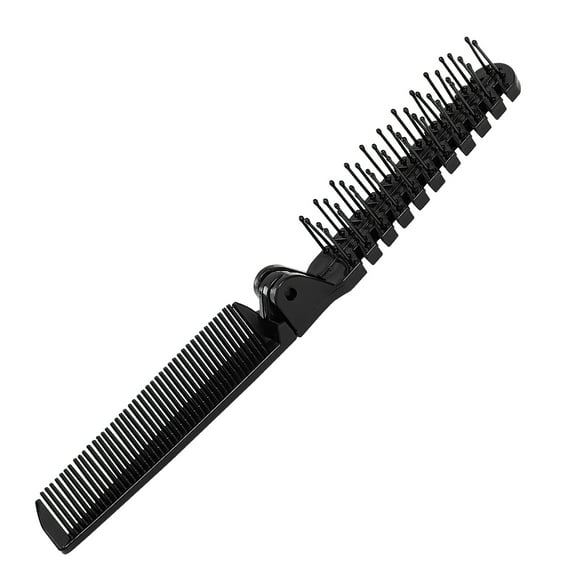 Folding Hair Comb- Portable Travel Double Headed Straightener Combs for Women