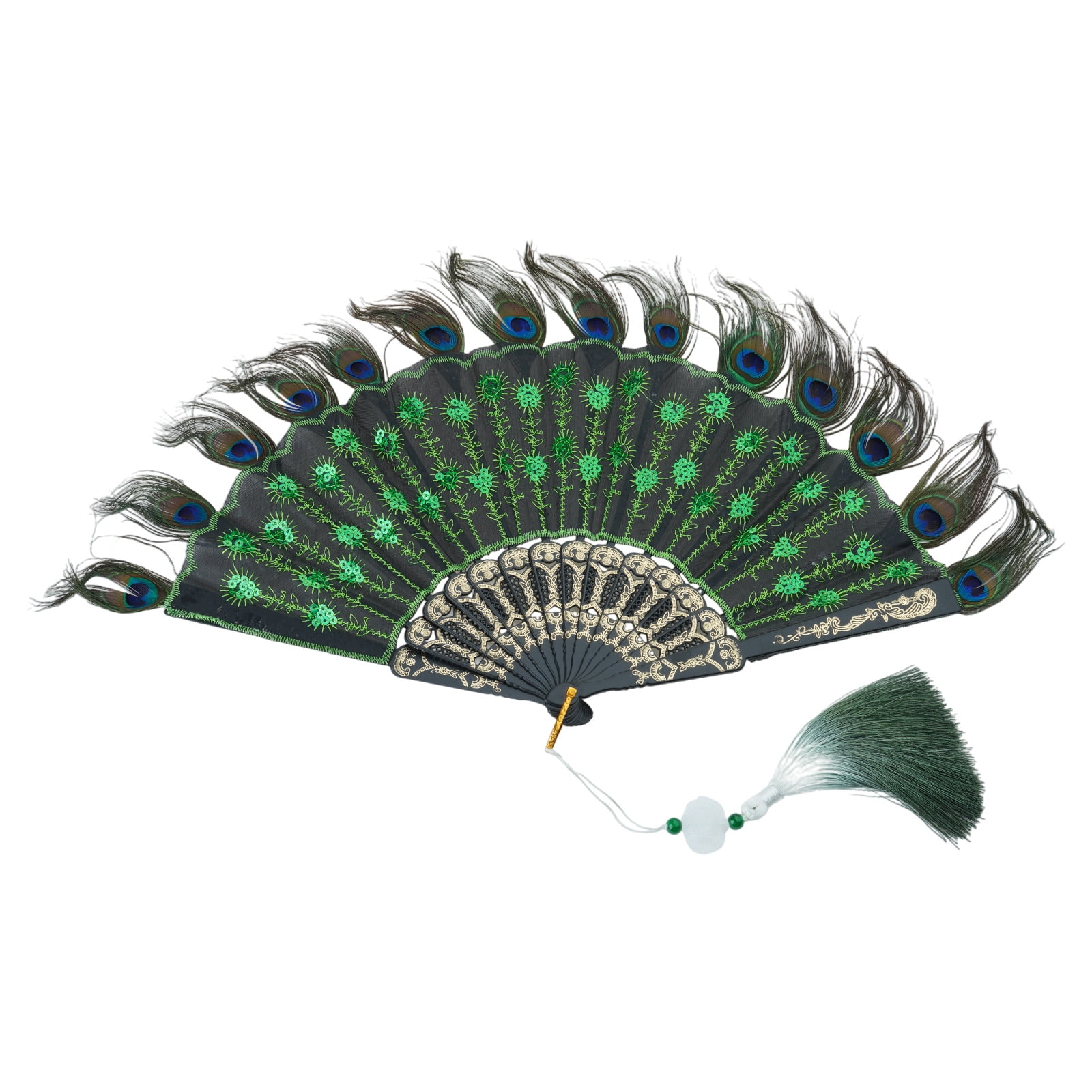Folding Hand Fan Colorful Embroidered for Traditional Culture ...