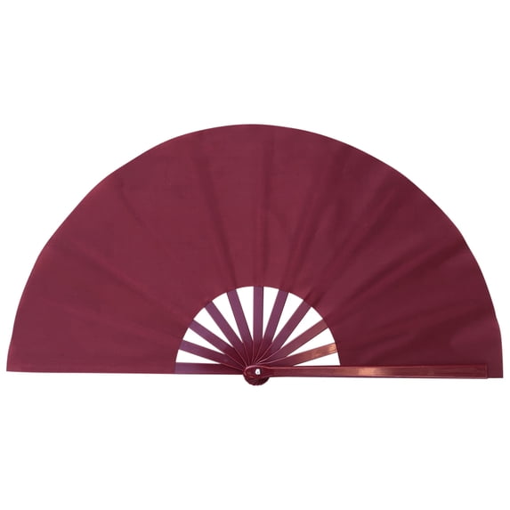 Folding Hand Fan for Women - Foldable Chinese Japanese Vintage Bamboo Silk Fan - for Hot Flash, Church, Decoration, EDM, Music Festival, Dance, Party, Performance, Gift (Watermelon Red)