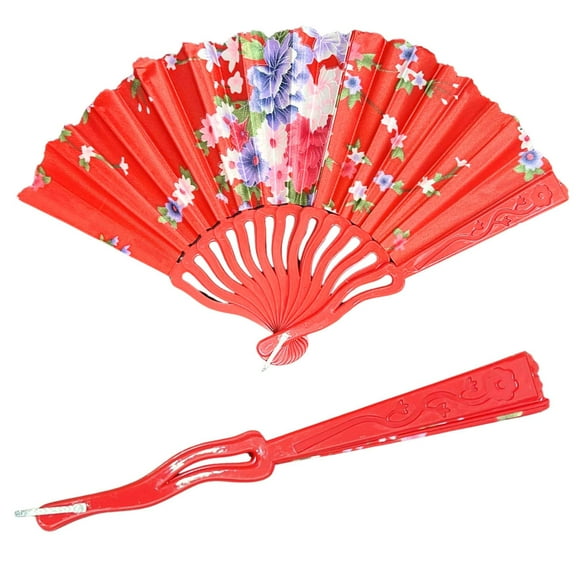 Folding Hand Fan with Floral Design –1CT