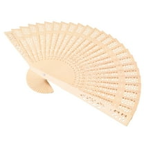 Folding Hand Held Fans Sandalwood Ladies Plain for Wedding Hot Small Pocket