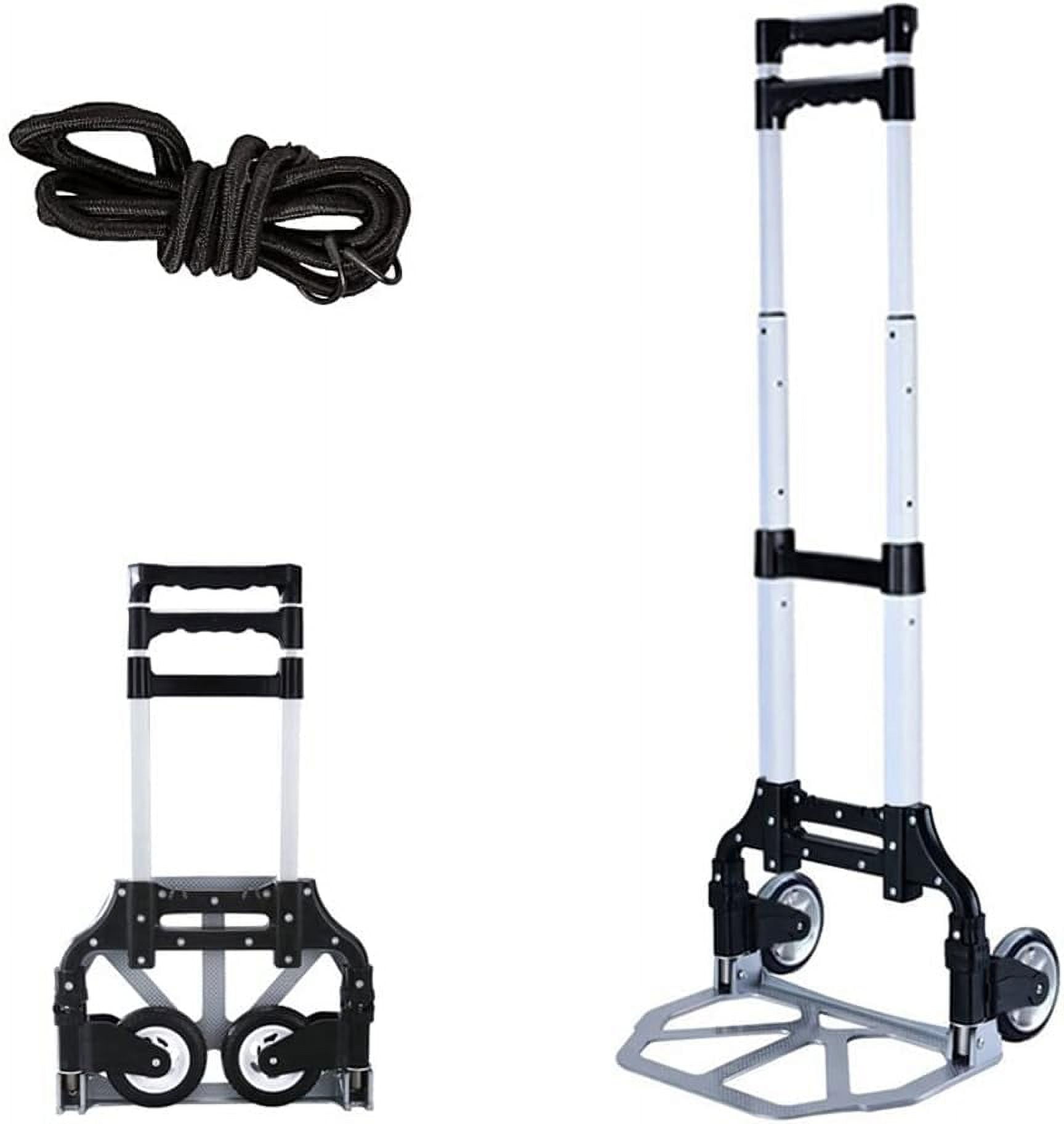 Folding Hand Truck And Personal Dolly,200Lbs Aluminum Stair Climbing