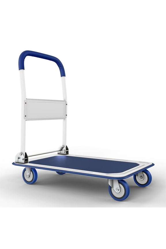 Folding Hand Truck Cart with Wheels Luggage Cart Trolley Moving 330lbs