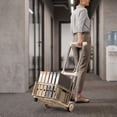 thumbnail image 1 of Folding Hand Truck Dolly, 4‑Wheel Collapsible Hand Truck with Telescopic Handle, Compact Foldable Trolley for Grocery, Moving Boxes, Courier Pickup and Camping Gear Hauling, 1 of 6