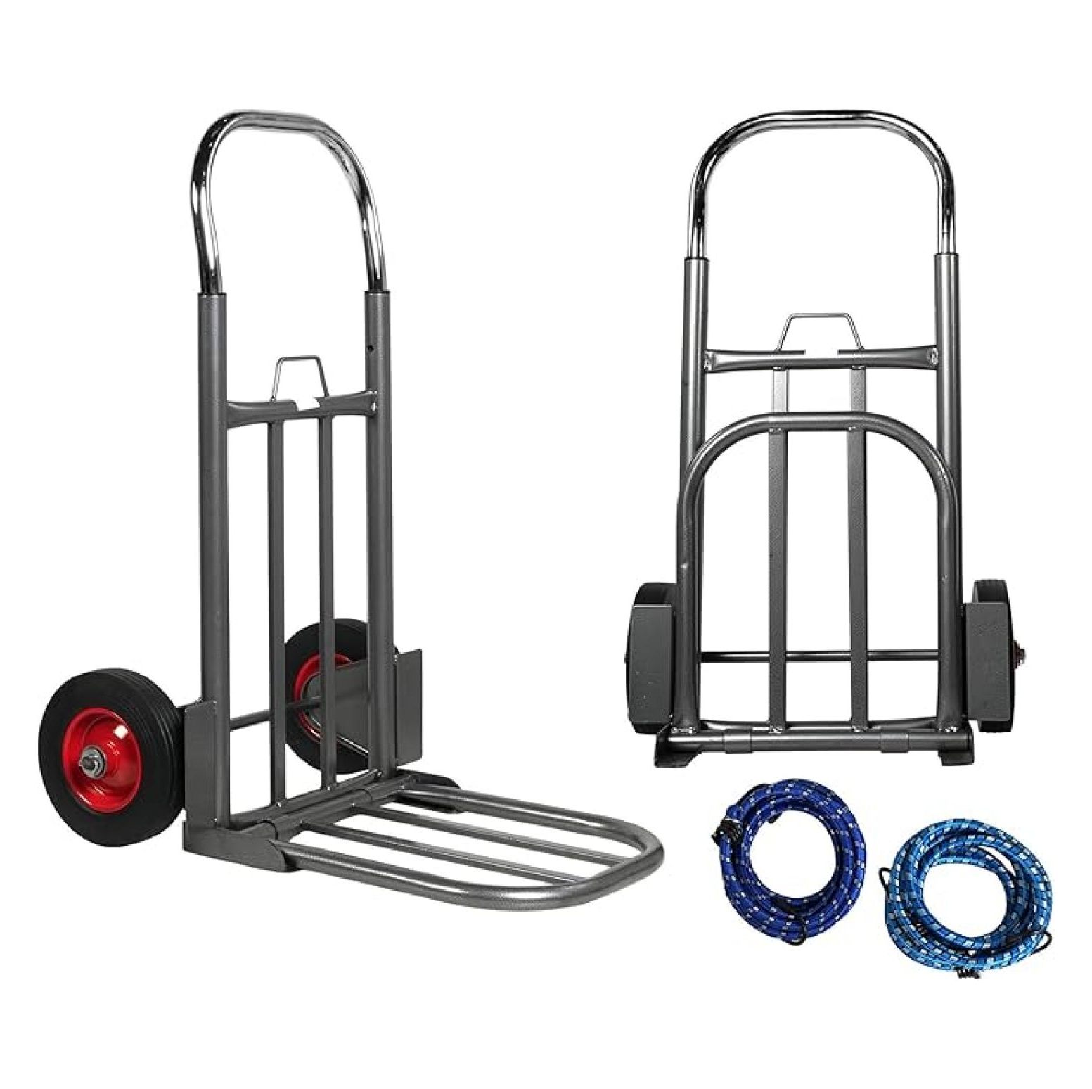 Hand Cart Ropes Folding Hand Truck Dolly Cart with Ropes, Folding Hand Truck 220 Lb ...