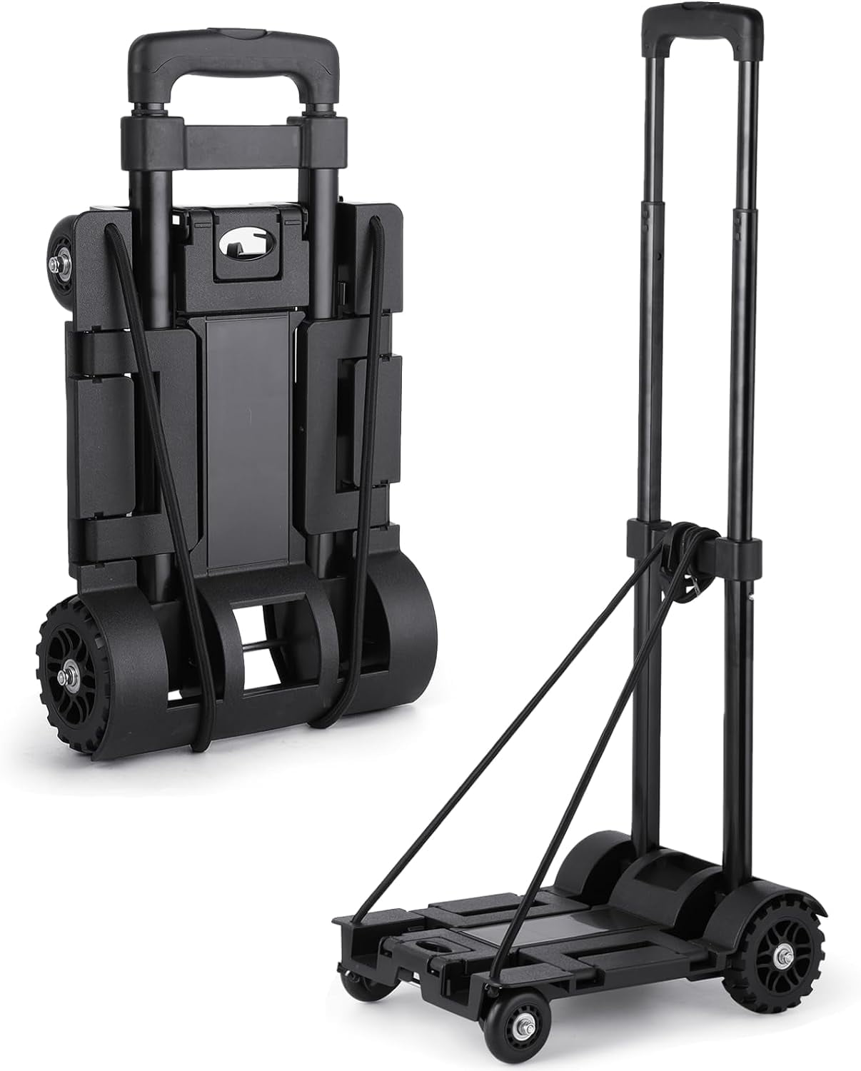 Compact Folding Hand Truck, 4-Wheel Utility Cart, Lightweight