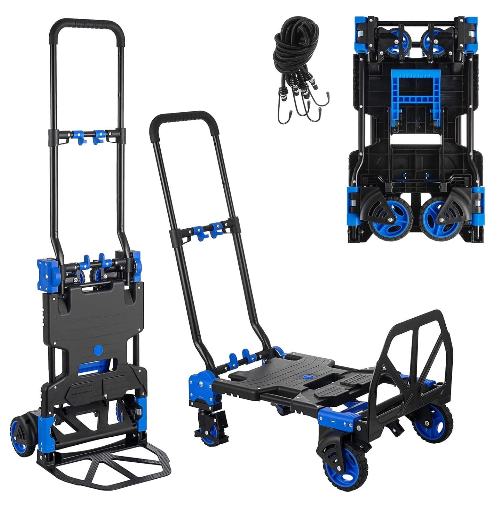 Folding Hand Truck, Heavy Duty Hand Truck Dolly Cart, Convertible Dolly ...
