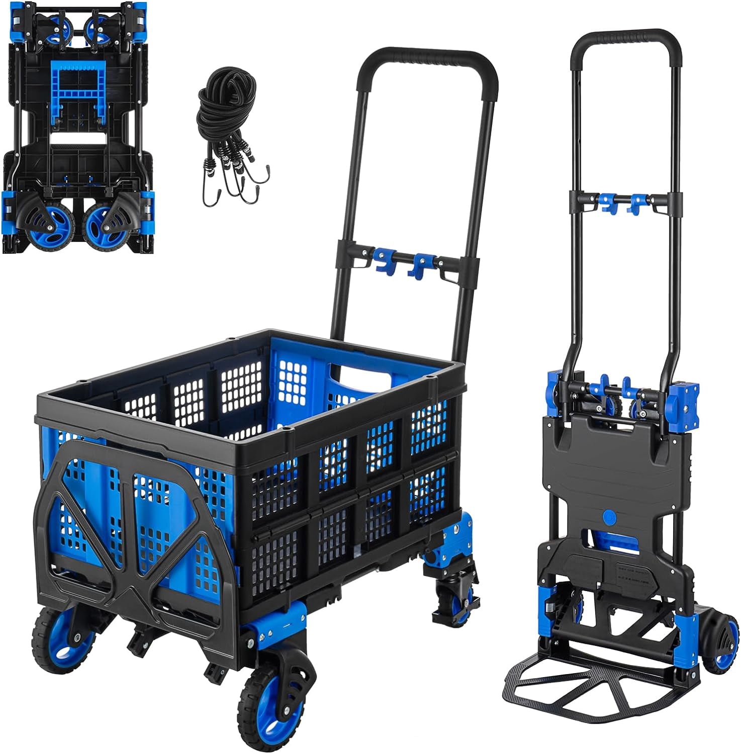 Folding Hand Truck, Heavy Duty Hand Truck Dolly Cart, Convertible Dolly