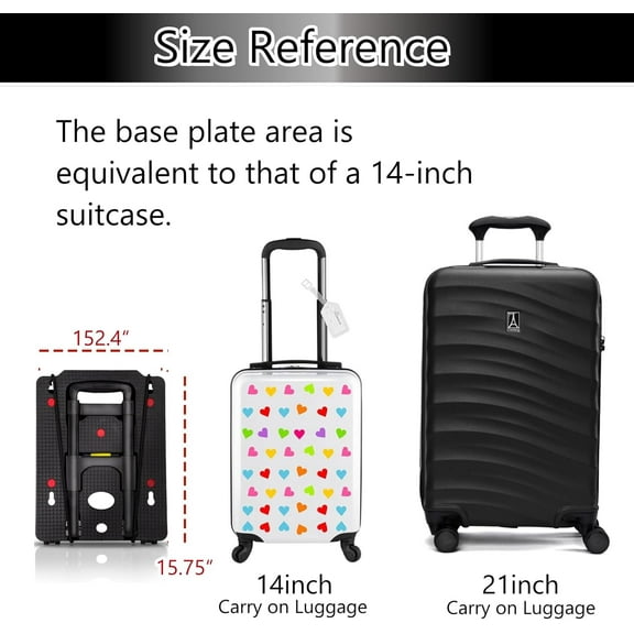 Folding Hand Truck Lightweight Hand Truck Dolly Foldable, Luggage Cart with 4 Rotate Wheels, Utility Cart with Adjustable Handle, Collapsible Dolly for Moving