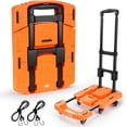 thumbnail image 1 of Folding Hand Truck, Portable Heavy Duty Dolly, 6 Wheels Collapsible Luggage Cart with 2 Elastic Ropes - Compact Trolley for Easy Moving - Ideal Hand Cart for Travel and More, 1 of 15