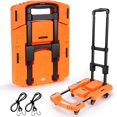 thumbnail image 1 of Folding Hand Truck , Portable Heavy Duty Dolly Cart, Collapsible Luggage Cart Elastic Ropes - Compact Trolley Cart for Easy Moving - Ideal Hand Cart for Travel and More, 1 of 15
