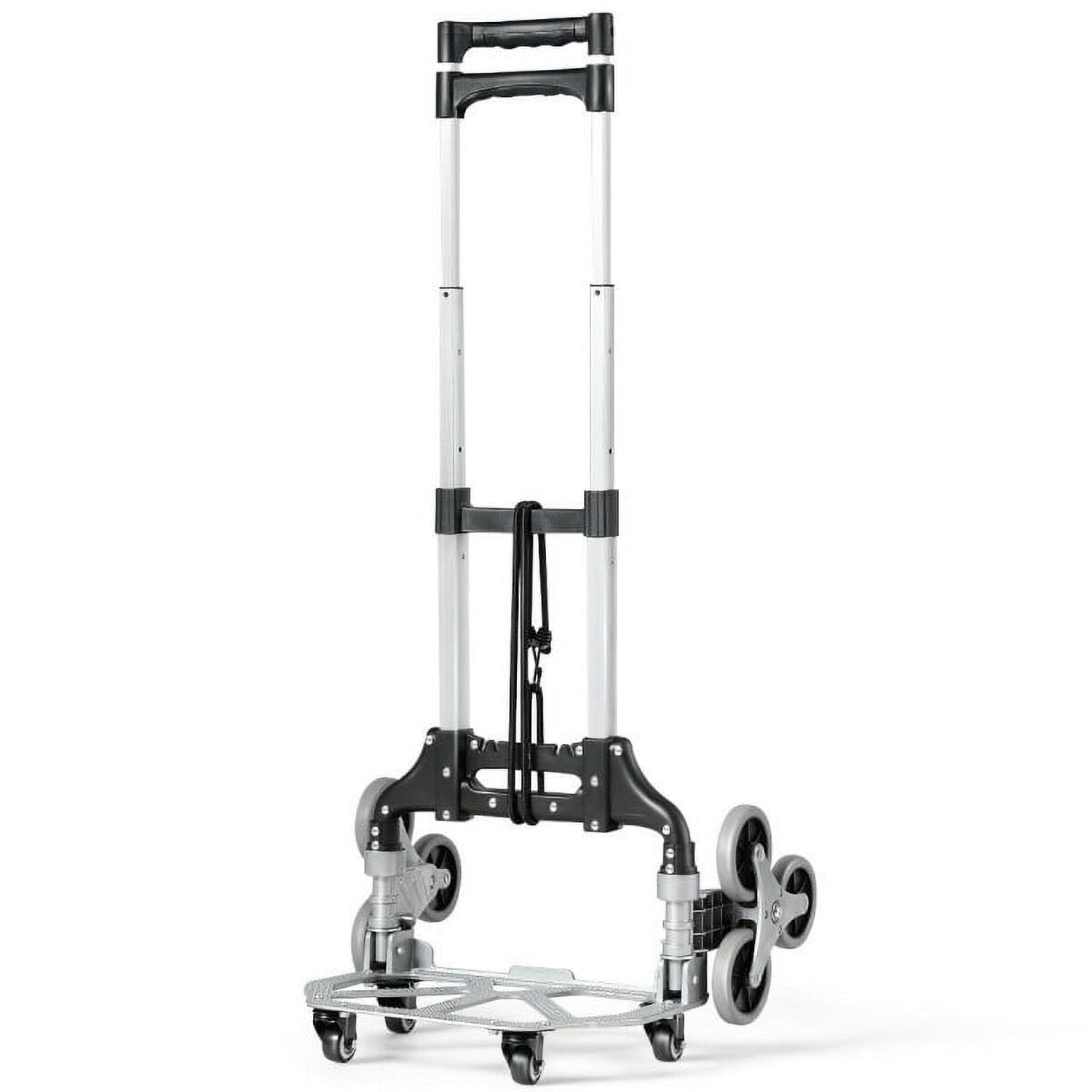 Folding Hand Truck, Stair Climbing Cart, Portable Folding Stair Climbing Hand Truck, for Home Office Travel Use, Silver Folding Hand Truck, Stair Climbing Cart, Portable Folding Stair Climbing Hand Truck, for Home Office Travel Use, Silver