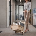 thumbnail image 1 of Folding Hand Truck with Telescoping Handle and Wheels, Portable Foldable Dolly Cart for Moving Boxes, Groceries, Camping, and Courier Delivery, 1 of 6