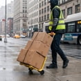thumbnail image 1 of Folding Hand Truck with Telescoping Handle and Wheels, Portable Foldable Dolly Cart for Moving Boxes, Groceries, Camping, and Courier Delivery, 1 of 6