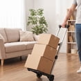 thumbnail image 1 of Folding Hand Truck with Telescoping Handle and Wheels, Portable Foldable Dolly Cart for Moving Boxes, Groceries, Camping, and Courier Delivery, 1 of 6
