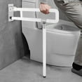 thumbnail image 1 of Folding Handicap Grab Bars Rails Toilet Handrails Bathroom Support Safety Rail, 1 of 13