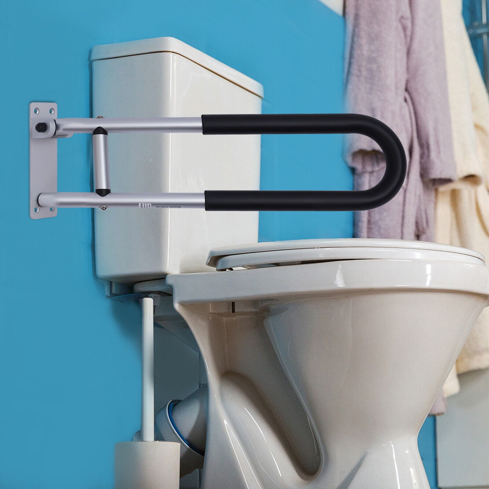 Folding Handicap Grab Bars Toilet Handrails Bathroom Support Safety