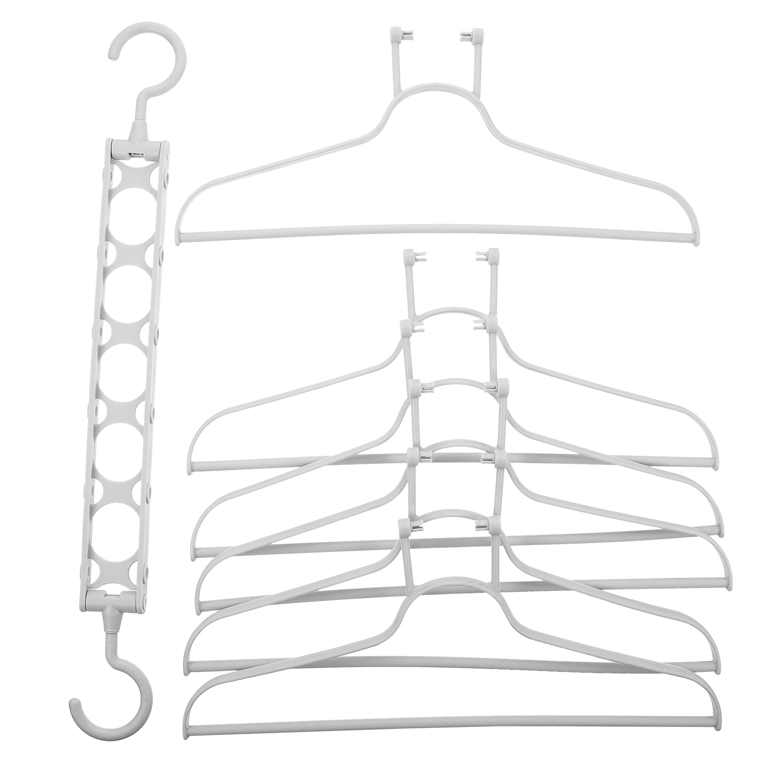 Folding Hanger Wardrobe Multi-layer Plastic Hangers Necessity Foldable ...