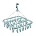 thumbnail image 1 of Folding Hanging Hanger 32 Clips Multi Functional Windproof Socks Clip Clothes Hanger Household Plastic Clothes Socks Clothes Hanger, Folding Clothes Hanger C By Shiogb, 1 of 3