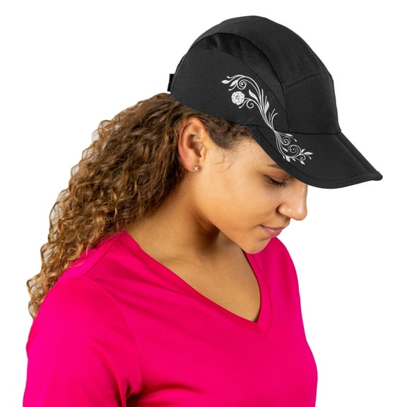 Folding Hat with UV Protection - black/print