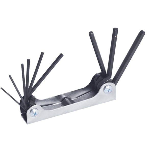 Folding Hexagon Key Set Inch Wrench Nine Key Aluminum Alloy Folding Wrench Hex Wrench