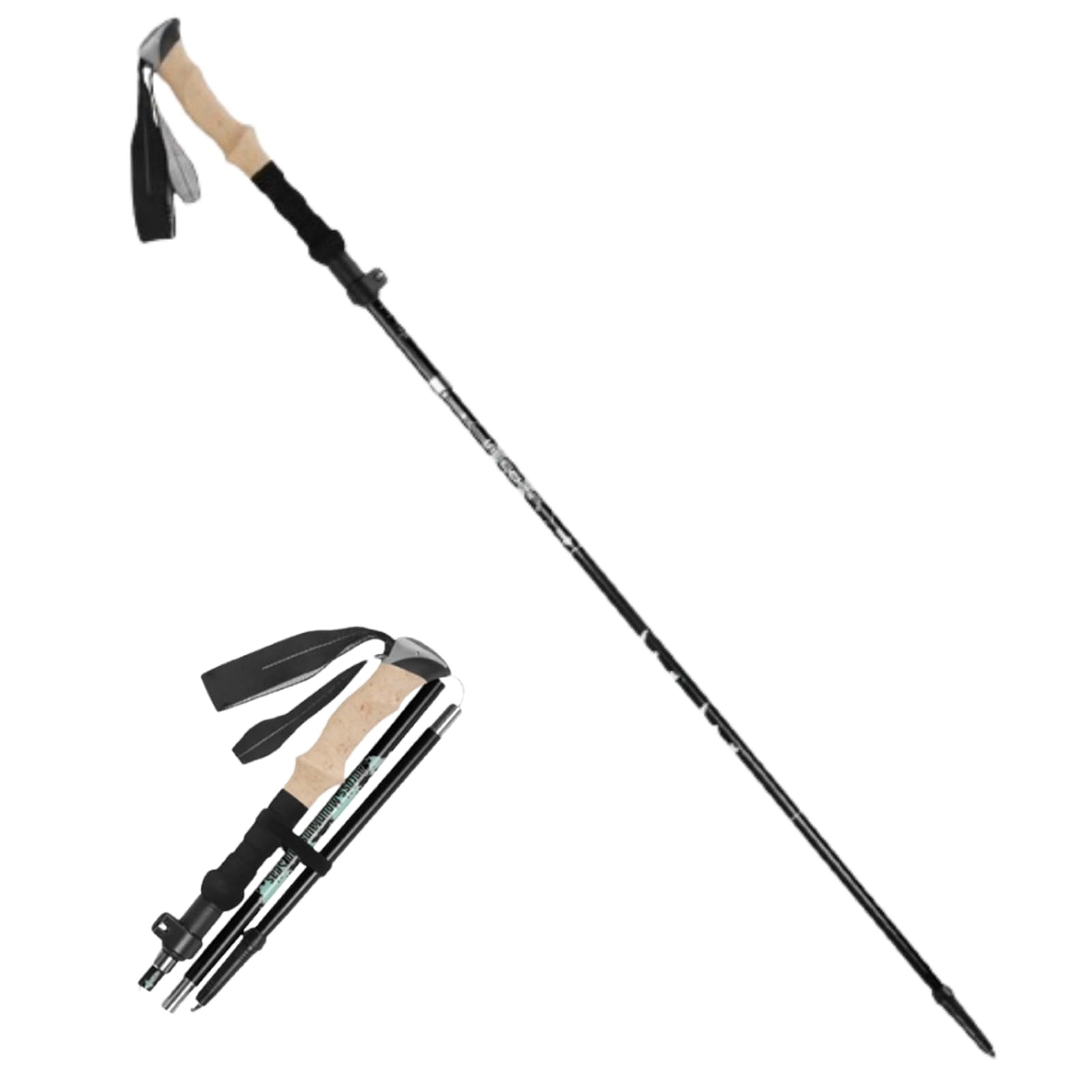 Folding Hiking Stick - Multifunctional Trekking Pole | 5-Section Lightweight Walking Sticks, Aluminum Walking Sticks for Seniors, Women, Men | Foldable Outdoor Trekking Stick, Hiking Poles