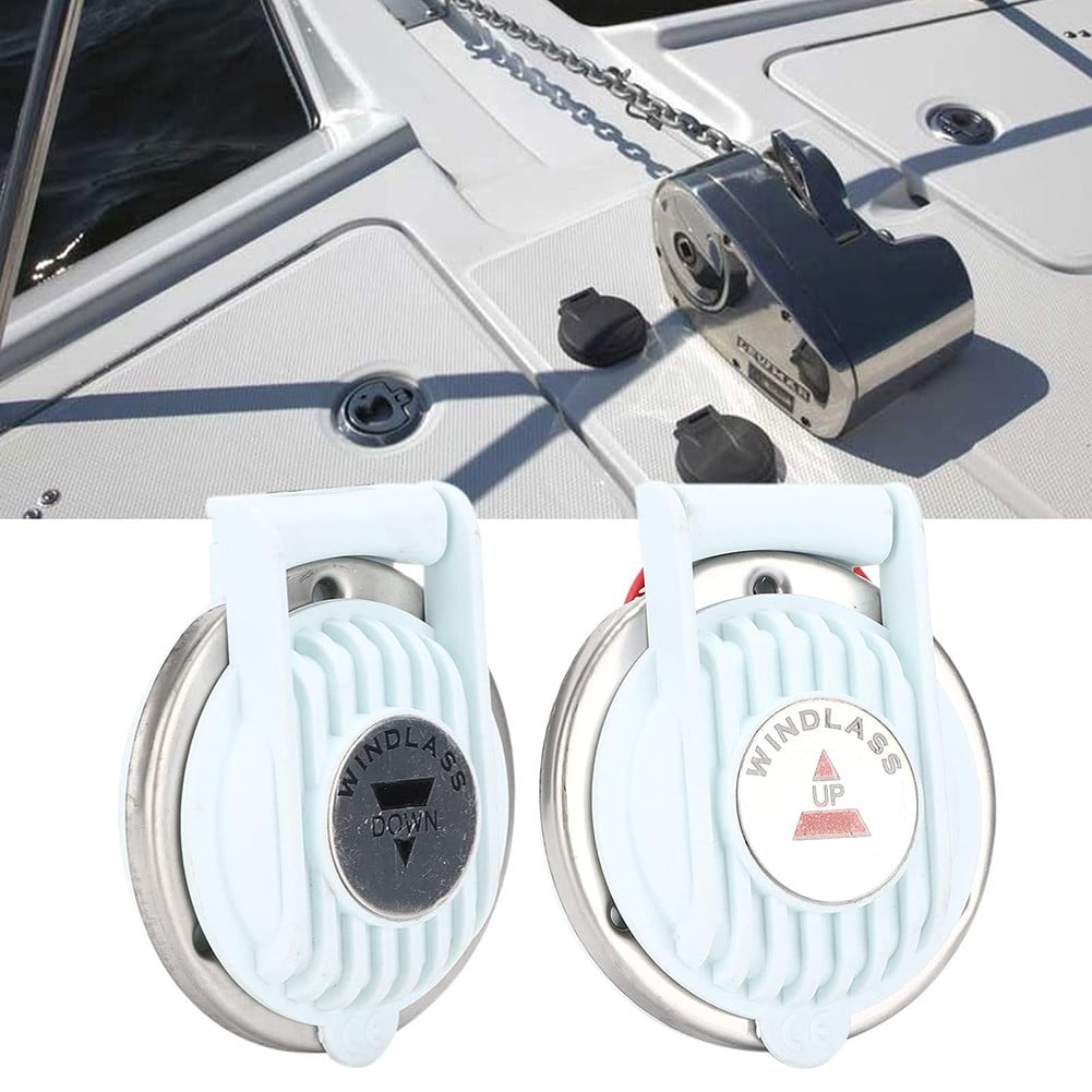 Folding Hinged Cover Windlass Foot Switch 2pcs for Marine Boat Ship