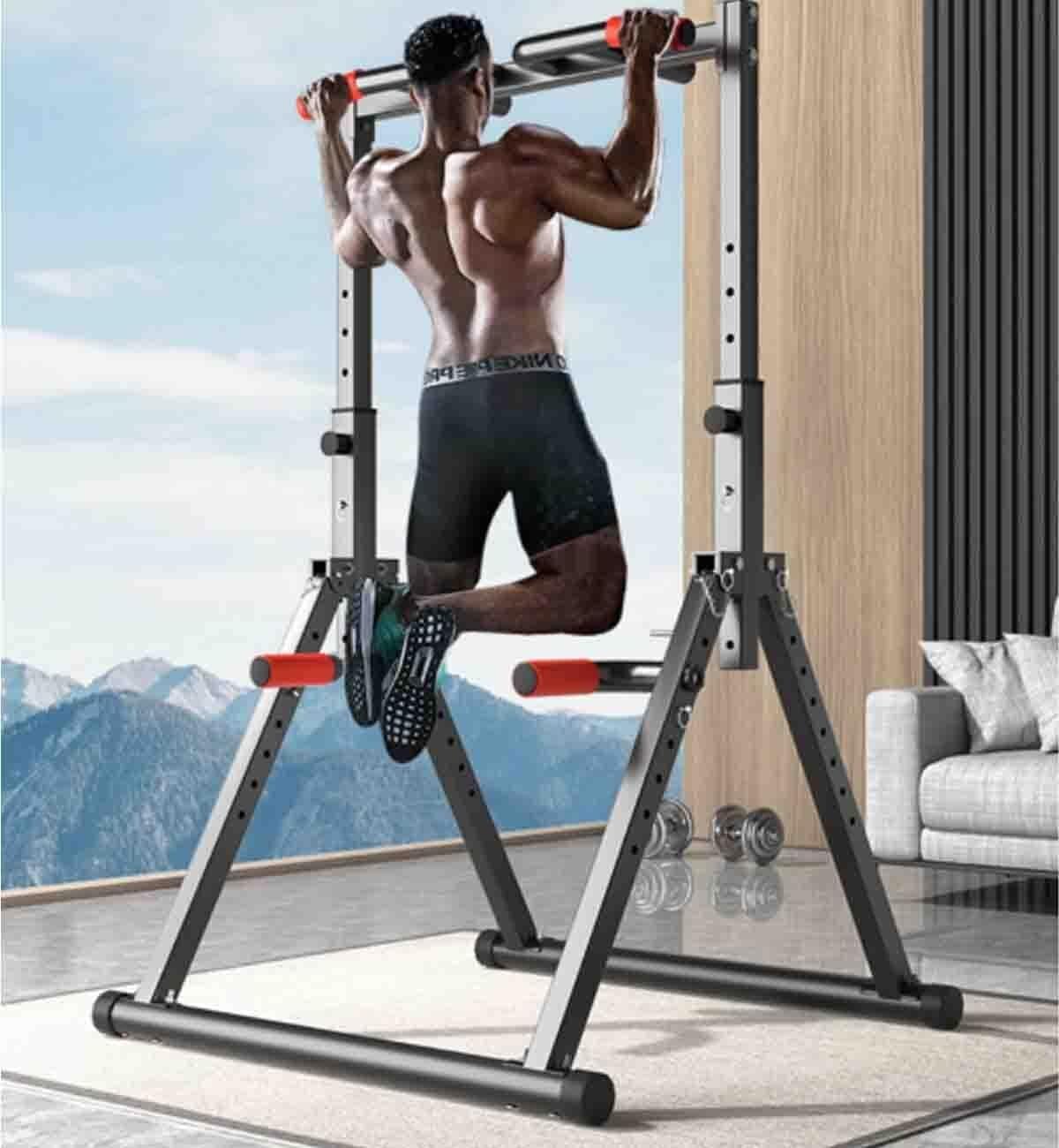 Folding Horizontal Bar Multi-Functional Indoor Home Household Steel Pipe Telescopic Pull-up Device