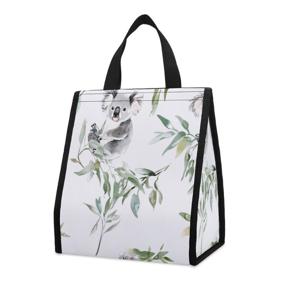 Folding Insulation Bag 10.2 X 10.6 In Leak Proof Easy To Clean And Large Capacity Folding Receive Is Easy To Carry Koala Tree Branches