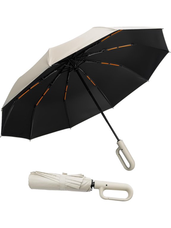 Folding & Inverted Umbrella, Outdoor Travel 46 Inch Portable Reverse UmbrellaWindproof Umbrella for Men and Women