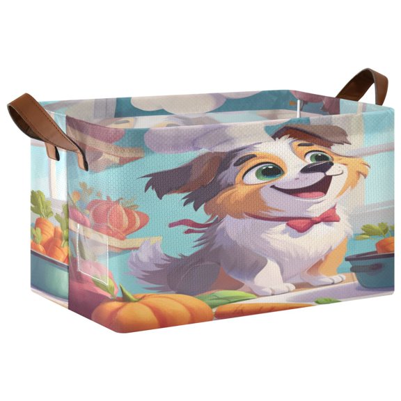 Folding Iron Frame Storage Basket Mediumx1 Storage Basket Open Home Storage Bins Shelf Baskets Storage Box Large Foldable Chef Dog