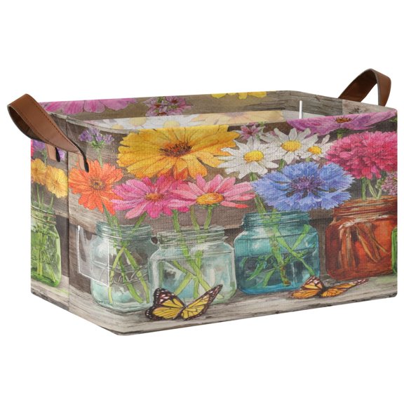 Folding Iron Frame Storage Basket Mediumx1 Storage Basket Open Home Storage Bins Shelf Baskets Storage Box Large Foldable Country Style Vase