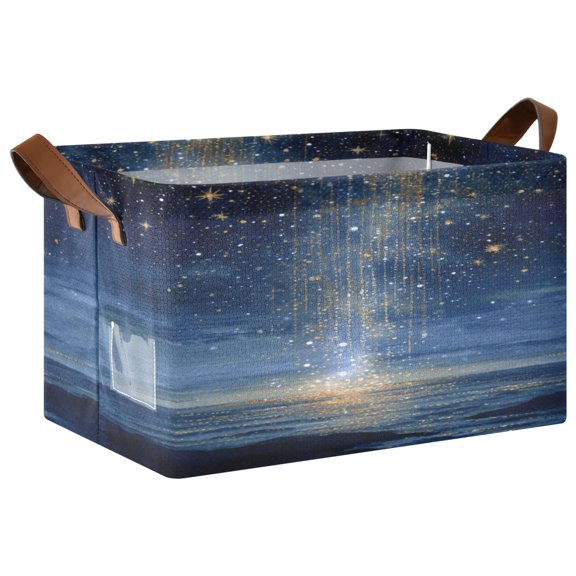 Folding Iron Frame Storage Basket Mediumx1 Storage Basket Open Home Storage Bins Shelf Baskets Storage Box Large Foldable Meteor Sea