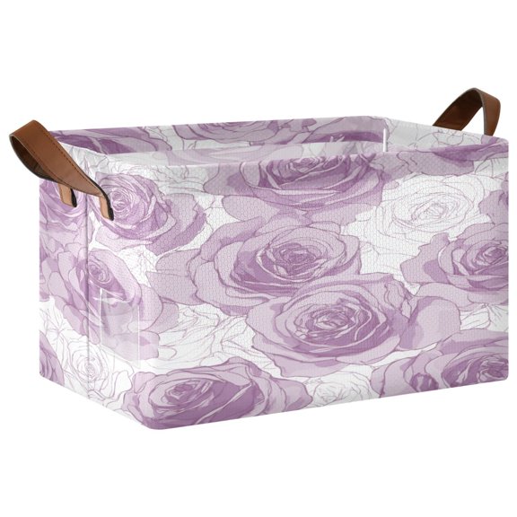 Folding Iron Frame Storage Basket Mediumx1 Storage Basket Open Home Storage Bins Shelf Baskets Storage Box Large Foldable Vector Illustration Rose