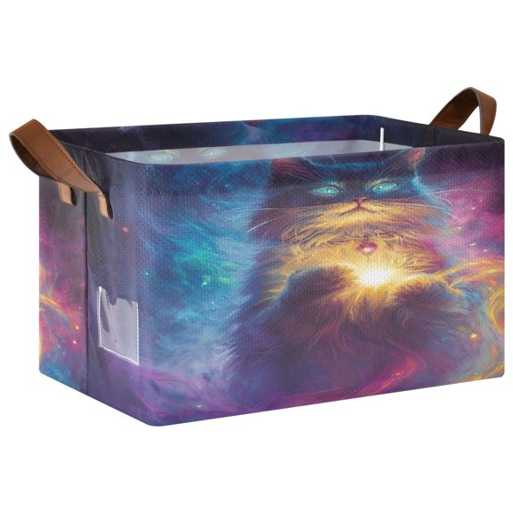 Folding Iron Frame Storage Basket Mediumx1 Storage Basket Open Home Storage Bins Shelf Baskets Storage Box Large Foldable Wizard Cat
