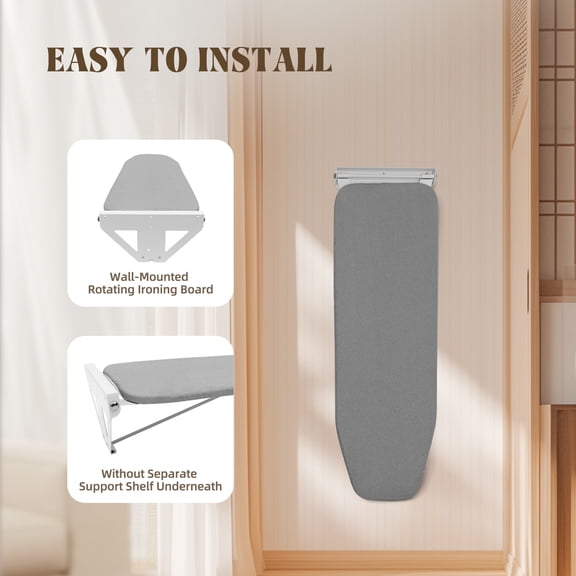 Folding Ironing Board Hanging Ironing Table Rotating Wall Mounted Ironing Board