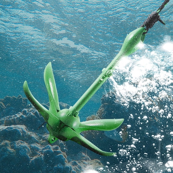 Folding Kayak Anchor Kit, 3.5lb with 26ft Rope & Buoy Compact Boat Anchor for Kayaks, Canoes, Paddle Boards Includes Snap Hook