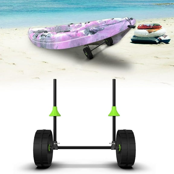 Folding Kayak Canoe Boat Carrier Dolly Trailer Tote Trolley Transport Cart Wheel, Strong Load Capacity, Suitable for Kinds of Kayaks and Canoe