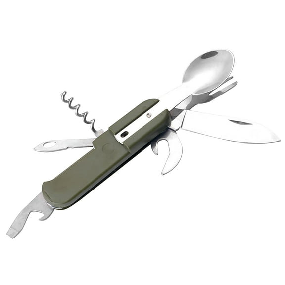 Folding Knife,Portable Multi Functional Detachable Folding Fork and Spoon Set for Camping