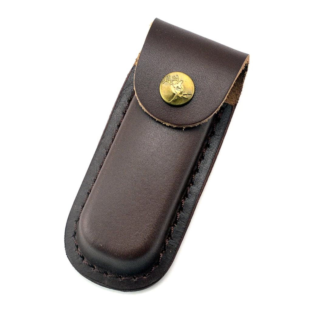 Folding Knife Sleeve Multitools Pouches Leathers Sheath Belt Pocket Knife Holder for Outdoor