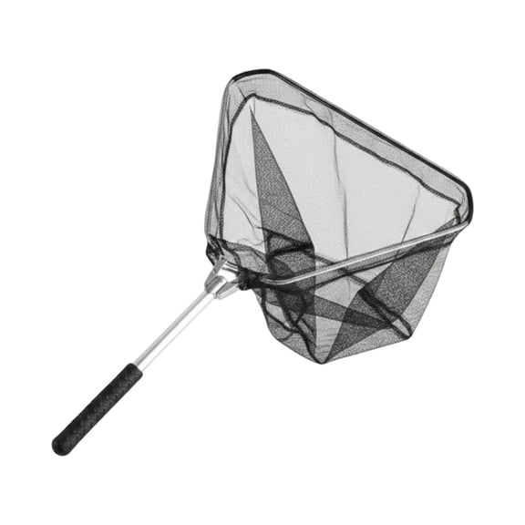 Folding Landing Net Triangle Fishing Mini Net Aluminium Alloy Fishing Dip Net Foldable for Fly Fishing Fishing Accessory 19.7x13.4Inch