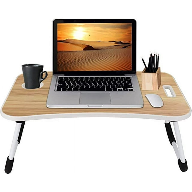 Folding Lap Desk for Bed and Sofa Portable Wide Surface Bed Desk with
